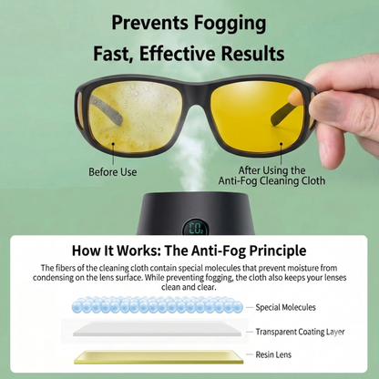 10pcs Anti-Fog Glasses Cloth