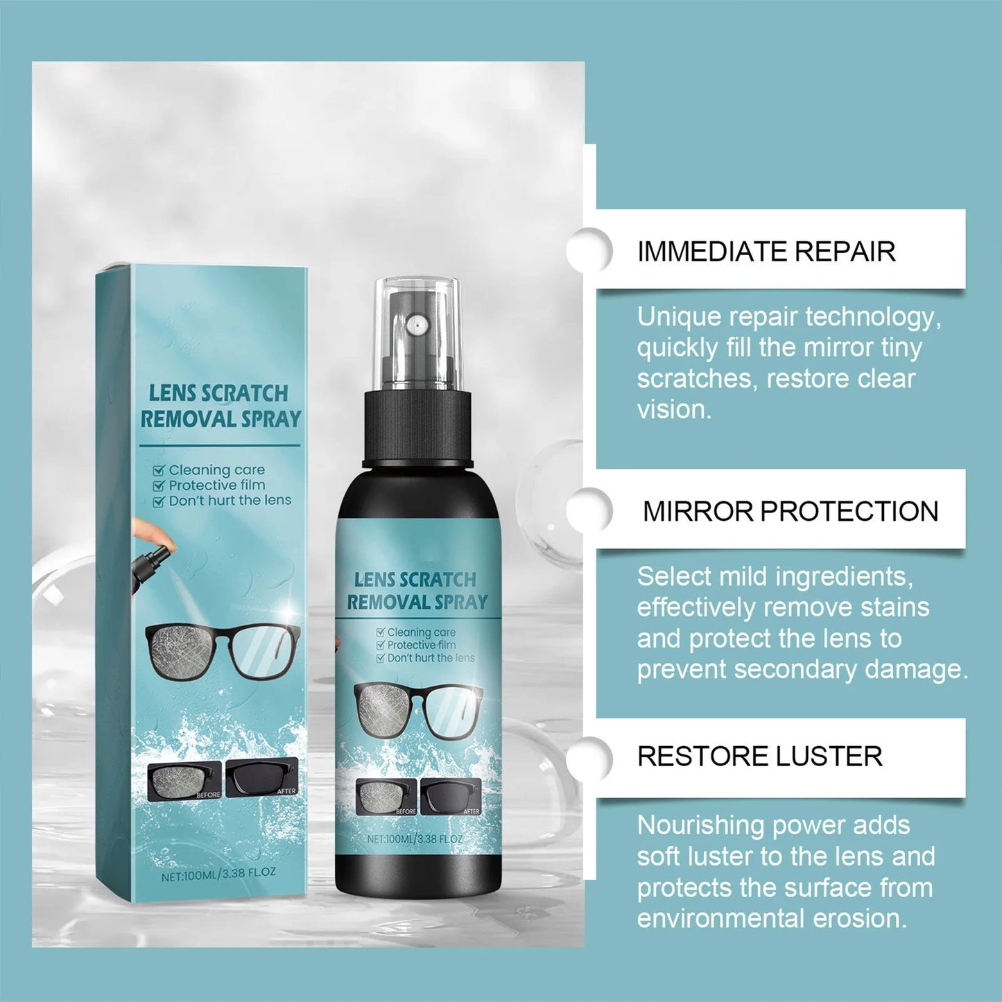 2 in 1 Glasses Cleaning Combo