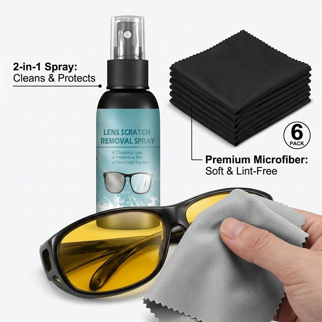3 in 1 Glasses Care & Storage Kit