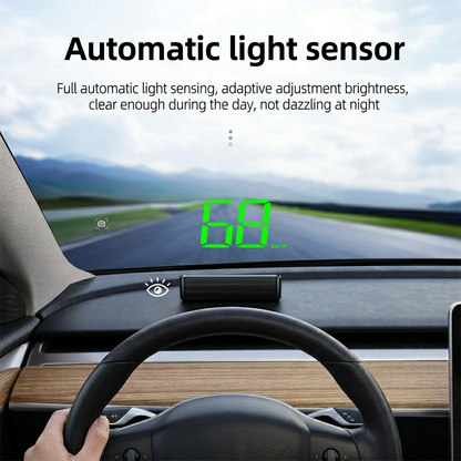 Car Windshield HUD Speed Display