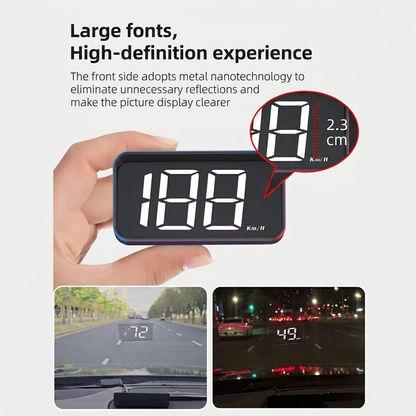 Car Windshield HUD Speed Display