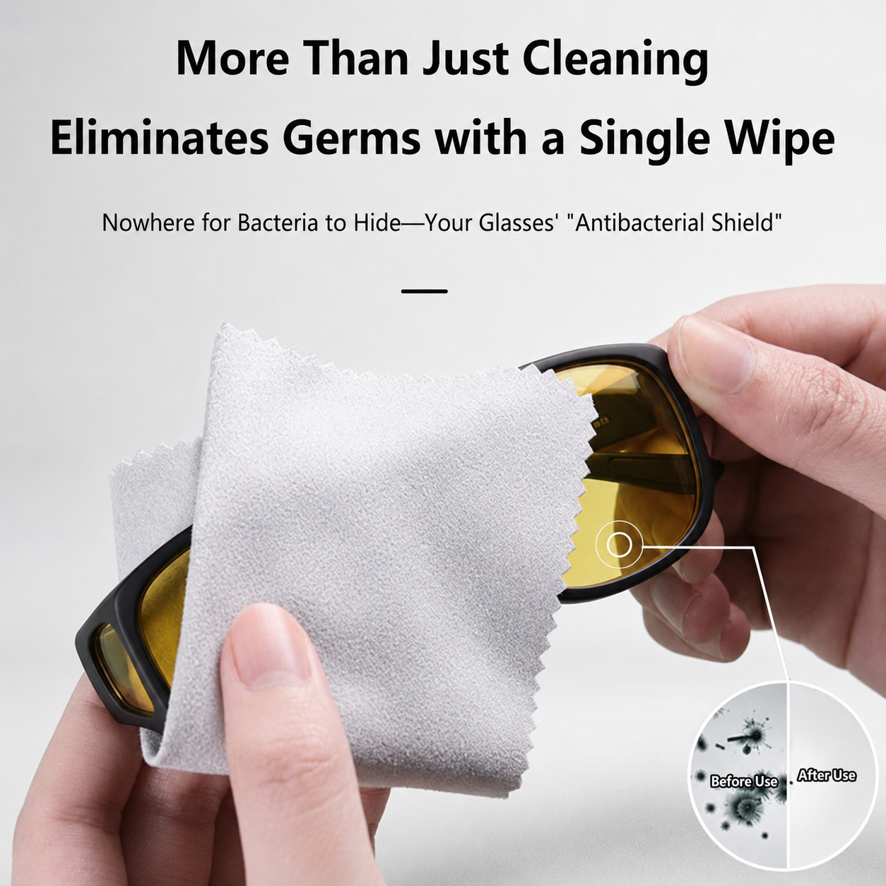 10pcs Anti-Fog Glasses Cloth + Cleaner Spray Kit