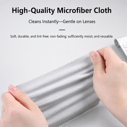 10pcs Anti-Fog Glasses Cloth + Cleaner Spray Kit